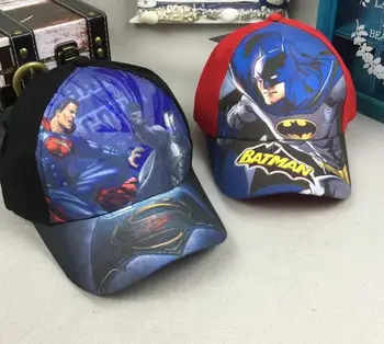 

10 pcs Fashion Cartoon superheros superman batman Children Baseball Cap Outdoor Sunshade Hat Cute Kids Peaked Cap M44