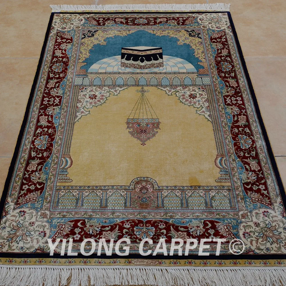 Buy Yilong 3'x4.5' Antique silk area pray carpet hand