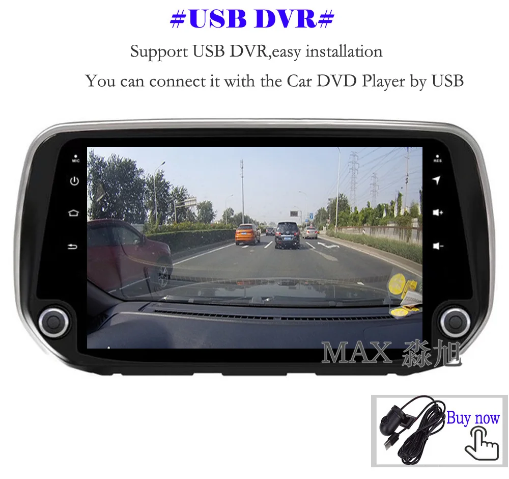 Cheap MAX Android 8.1 Car DVD Player for Hyundai Santa Fe 2018 Car Radio RDS SWC GPS Navigation System Free Maps Bluetooth Call/Music 13