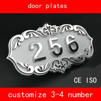

CE ISO House Number retro style Brone Like Gate Number 3 to 4 Numbers Customized Door Plate Apartment Hotel