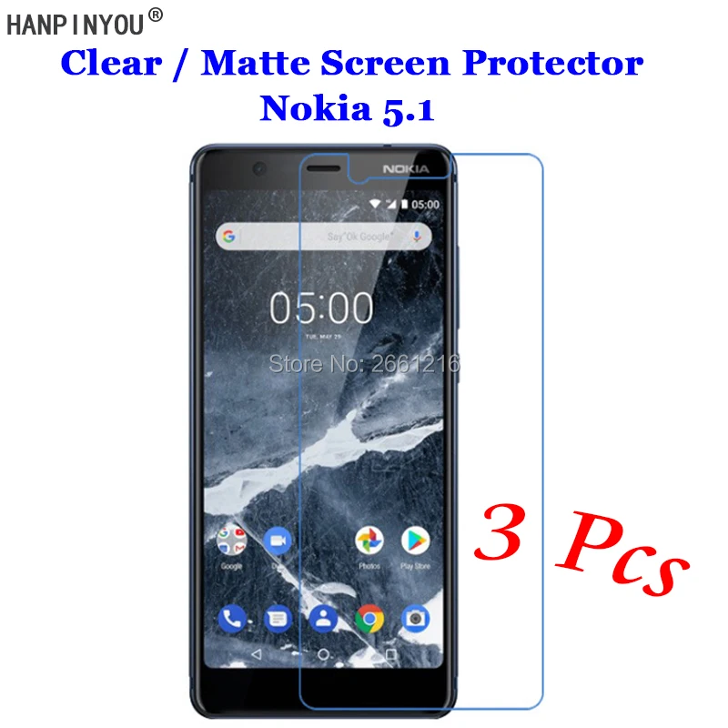3 шт./лот для Nokia 5 1 TA-1061 &quotновый HD прозрачный/антибликовый матовый передний экран