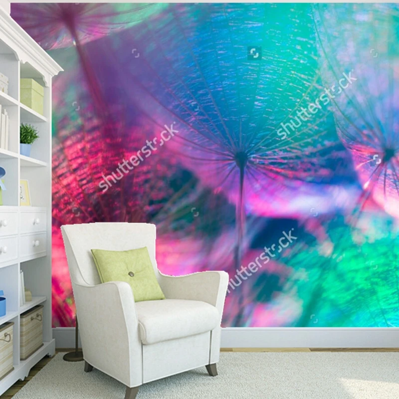 Пользовательские Papel де Parede Infantil, Цвет абстрактные одуванчика цветок, 3D фантазия для детской комнаты гостиная обои