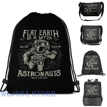 

Funny graphic print shoulder Bags women Flat Earth is a Myth - Astronauts know this shit Single shoulder backpack travel men