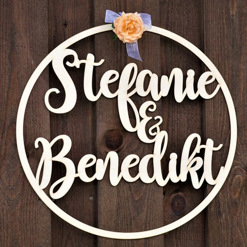 

Personalized Bride and Groom Wedding Decoration, Customized Wedding Gifts, Acrylic/Wooden Wedding Party Favor Gifts