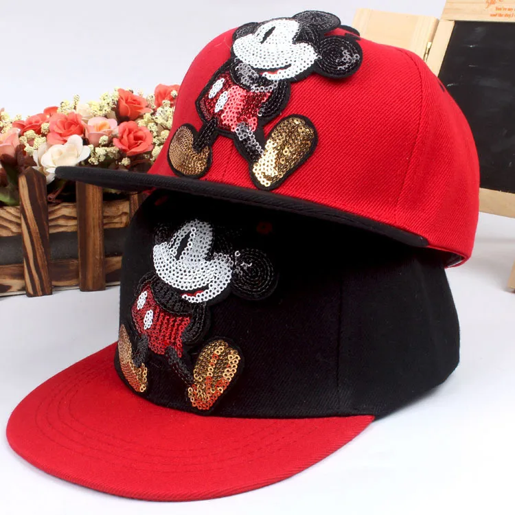 

2019 Baby Boy Girl Hats New Mickey Cartoon Baby Embroidery Cotton Baseball Caps Kids Boy Girl Hip Hop Hat Kids Snapback