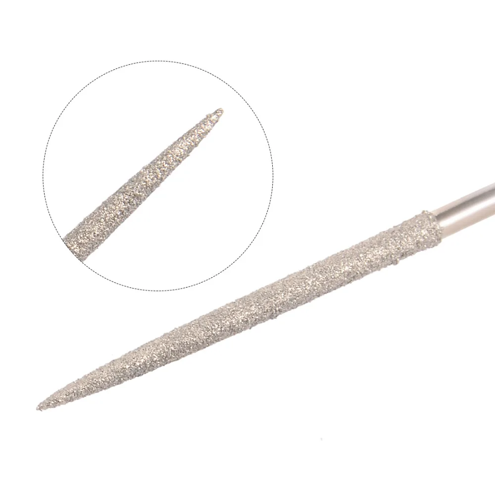 Silver Tone Red 3mm x 140mm Uxcell Lapidary Jeweler Round Rat Tail Diamond Files