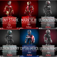 6 шт. Marvel Мстители супер герой Железный человек Капитан Америка Sentry Artist Mix Bobble голова фигурка игрушки
