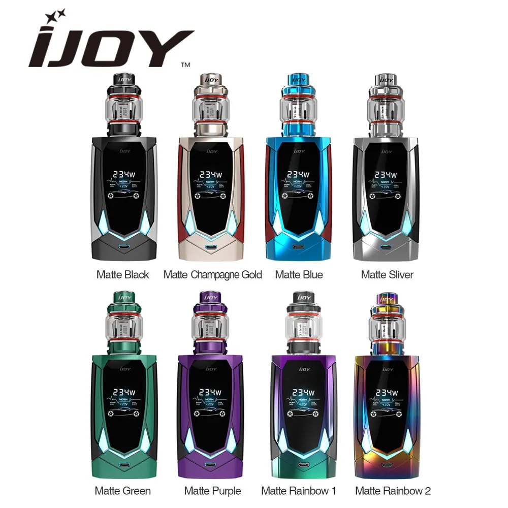 Горячая Оригинал IJOY Мститель 270 голос управление TC комплект с 3,2 мл/4,7 мл Мститель бак subohm max 234 Вт электронные сигареты комплект для