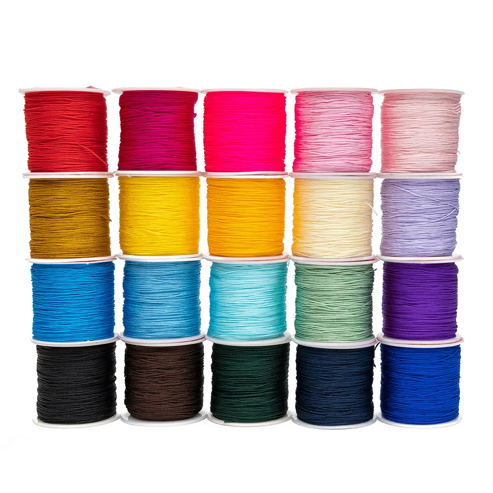 

1roll 0.8mm Fine Line Weaving Line Frabic Cord Thread For DIY Necklaces Bracelets Making Jewelry Findings