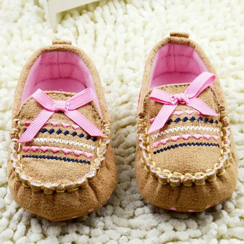 Baby Kids Soft Sole Crib Shoes Cotton Prewalker Sneaker Boot Size