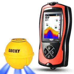 Lucky sonar сенсор рыболокатор FF1108-1CWLA sonda de pesca Работает беспроводной дистанционный Sonar сенсор 45 м глубина воды ЖК-искатели рыбы