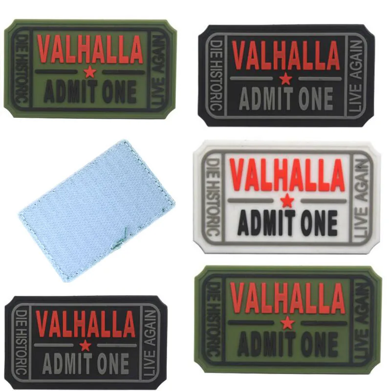

PVC Valhalla Hall Morale Chapter Embroidered Armband Army Fan Outdoor Clothing Personalized Accessories Patch 7.62*5.08cm
