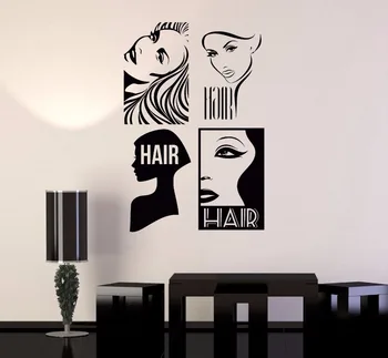 

Modern Sexy Girls Hairstyle Vinyl Wall Art Sticker Window Decal Barber Shop Hairdressers Salon Haircut salon Signboard