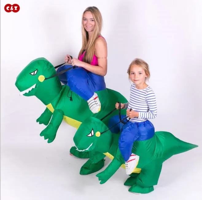 

Outdoor air-filled Tyrannosaurus dinosaur inflatable clothes rider costume clothing PVC inflatable material children and adult