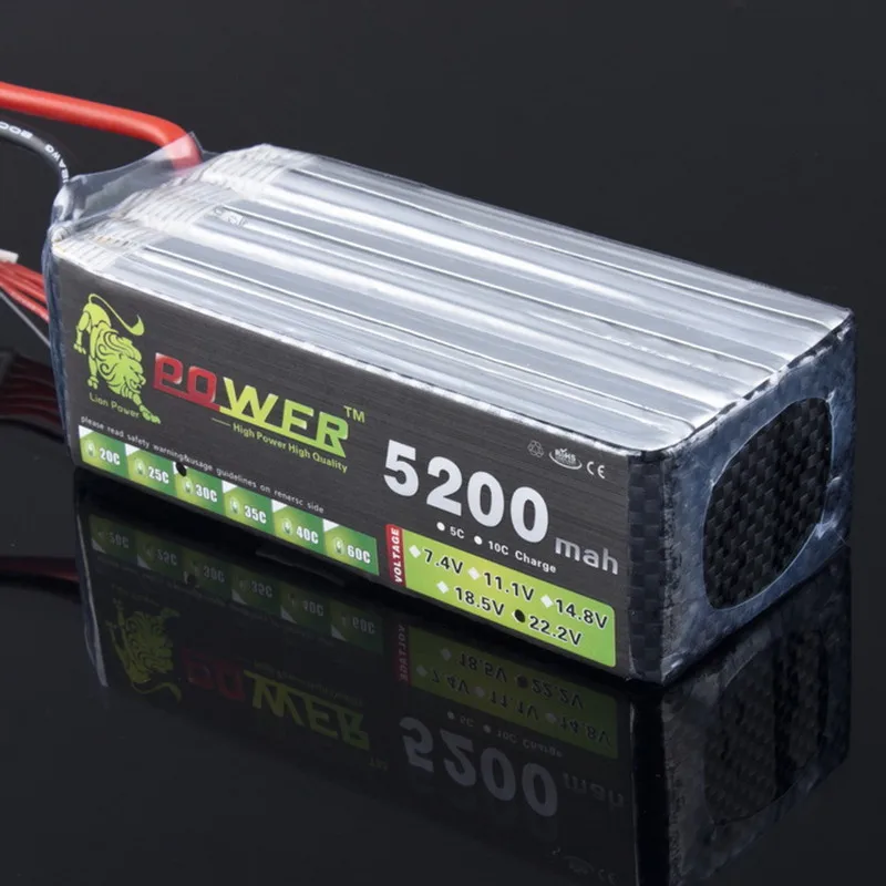 LION POWER 6S lipo battery 22.2v 5200mah 30c rc helicopter rc car rc