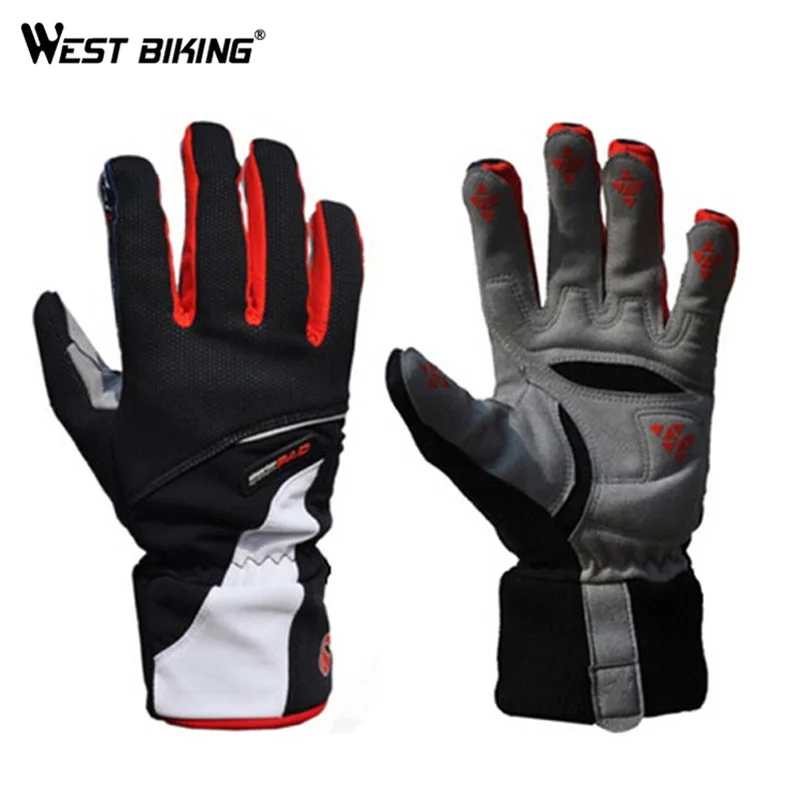 Bicycle font b Glove b font Winter Robesbon Brand Full Finger Waterproof Warm font b Skiing