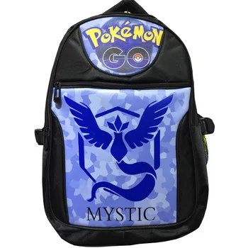 

Mobile Games Pocket Monster Laptop Backpack/Double-Shoulder/School/Travel/Anime Bag Printed w-The Insignia of Team Mystic
