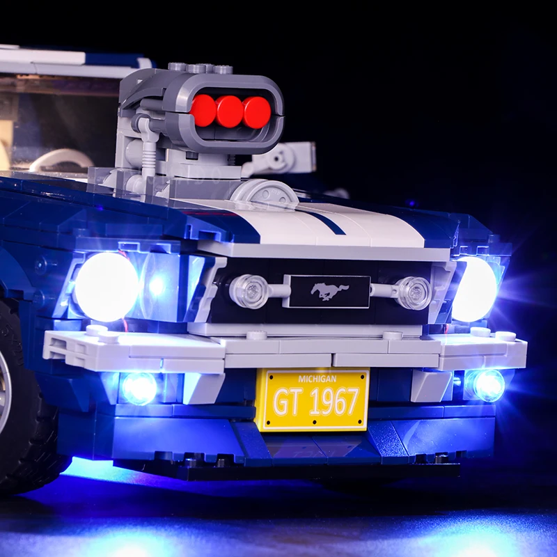 Светодиодный светильник Lego 10265 A B Ford Mustang DIY ing креативные строительные блоки для