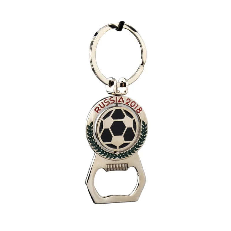 Stainless Steel Bottle Opener Soccer Shape Beer Opener Keychain Rings Football Metal Aolly Beer