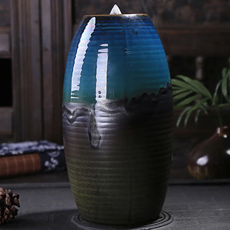 Mountain River Handicraft Incense Holder - Ceramic Backflow Waterfall Smoke Incense Burner Censer Holder for Home Decor - Perfect Mother's Day Gift image 4