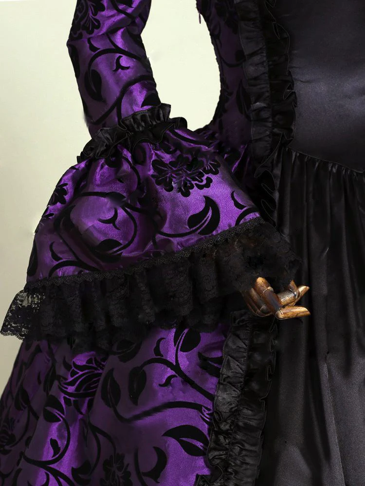 Victorian Georgian Period Dress Gown Sexy Witch Reenactment Clothing Theatre Steampunk Cosplay