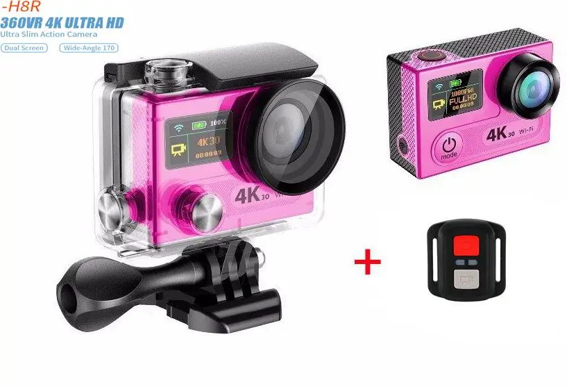 

Action camera H8 / H8R VR360 ultra 4K / 30fps WiFi 2.0"Dual LCD Remote Controller pro Helmet Cam go waterproof sport camera
