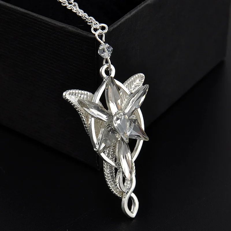 Волшебная принцесса Arwen Evenstar ожерелье с подвеской Вечерняя звезда изящное блестящее хрустальное ожерелье s для женщин и мужчин ювелирные изделия