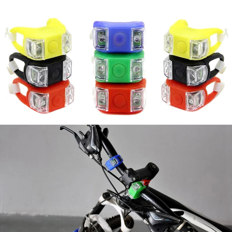 

Bicycle Safety Warning Light Silicone Bike Light Bicycle Cycling Head Front Rear Wheel LED Flash Light Lamp Bicycle Light#224609