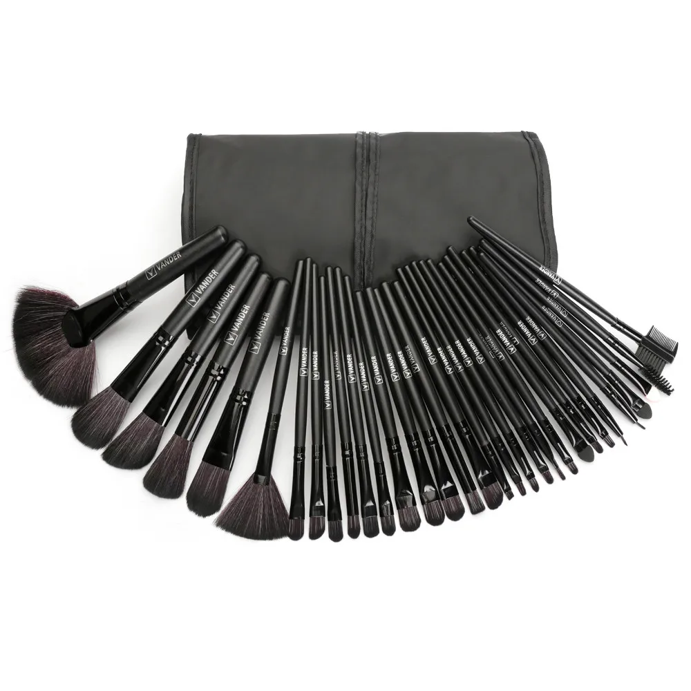 

VANDER Pro 32Pcs Makeup Brushes Set 6 Colors Cosmetic Brush Powder Foundation Eyebrow Lipstick Brushes Kits Tools with Case Bag