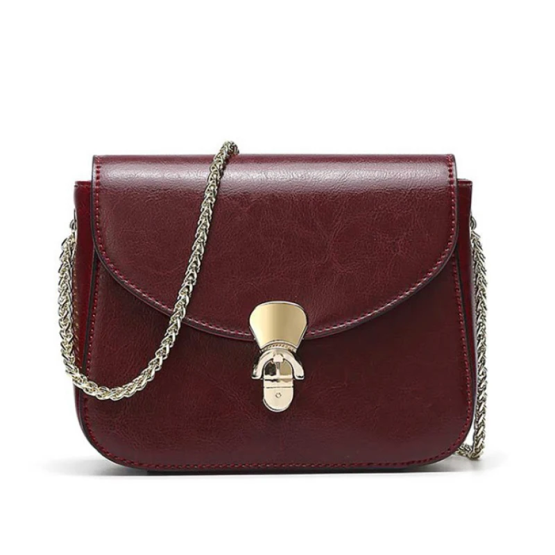 

Genuine Leather Women Crossbody Bag Female Messenger Bag Ladies Shoulder Bag Famous Brand Luxury Design Chain Cow Leather Bag