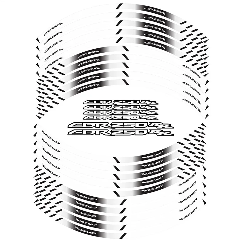 Новая распродажа, мотоциклетные наклейки на шины, внутренние колеса, светоотражающие украшение, наклейки, подходят для HONDA CBR250RR cbr 250 rr - Цвет: 1
