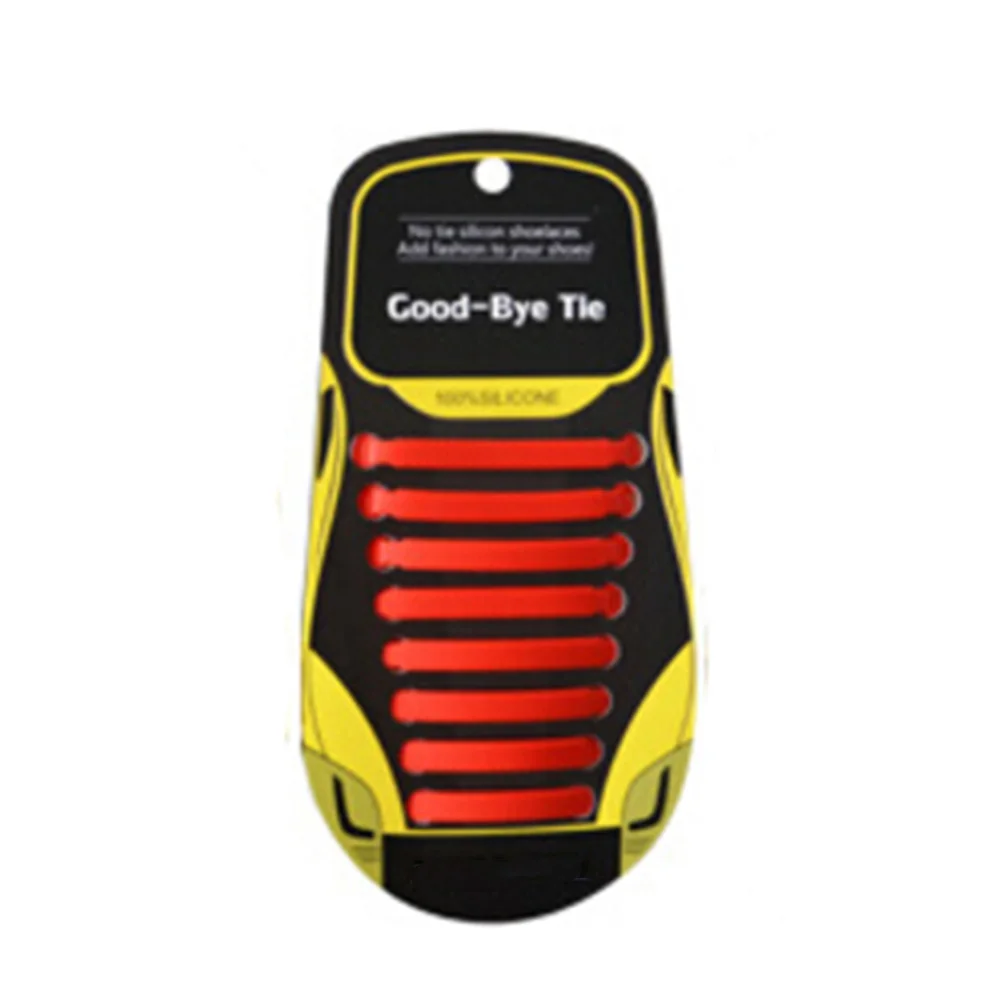 Popular 16Pcs/lot Unisex Athletic Running No Tie Shoelaces Elastic Silicone Shoe Lace Strap
