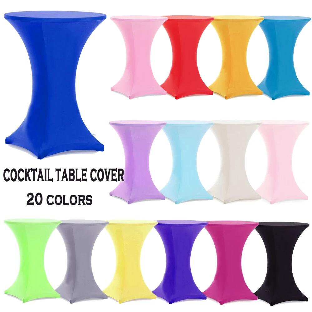 Round Based Stretch Bar Table Cover Spandex Lycra Cocktail Table Covers