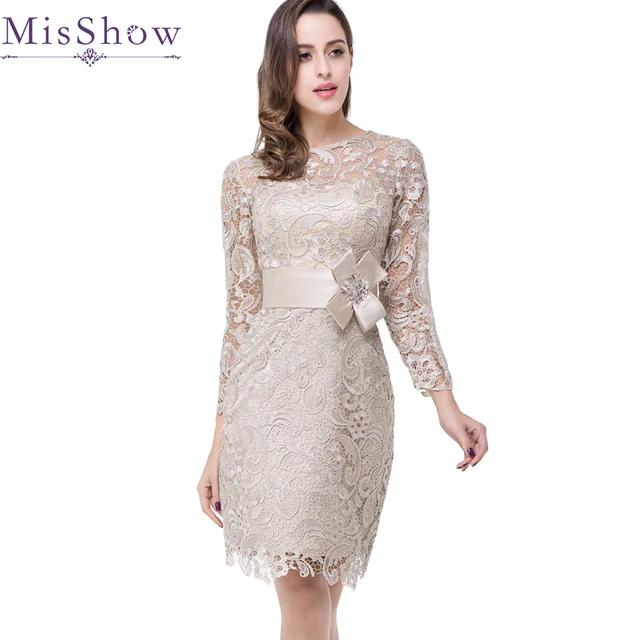 Elegant Short Mother Of The Bride Dresses 2018 Sheath Lace Dress For Elegant Short Mother Of The Bride Dresses 2018 Sheath Lace Dress For Wedding Guest Knee Length