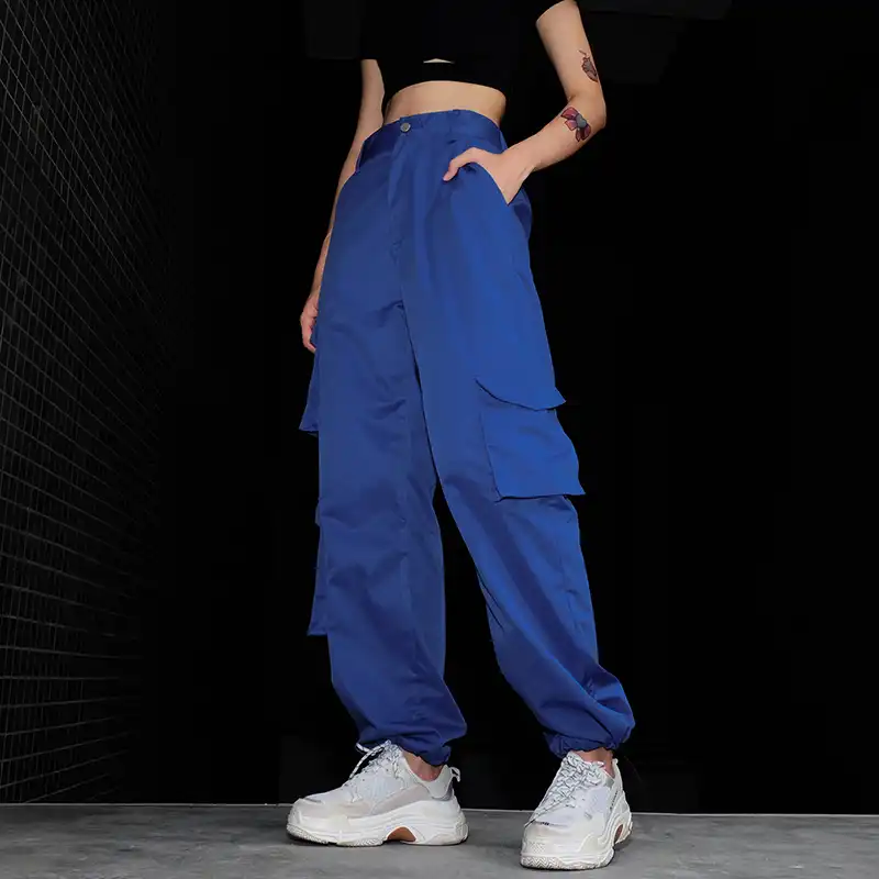 blue cargo pants womens