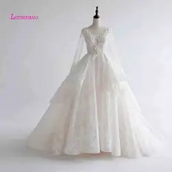 LEIYINXIANG Новое поступление 2019 свадебное платье невесты платье Vestido De Noiva сексуальное вечернее платье v-образный вырез спинки молния