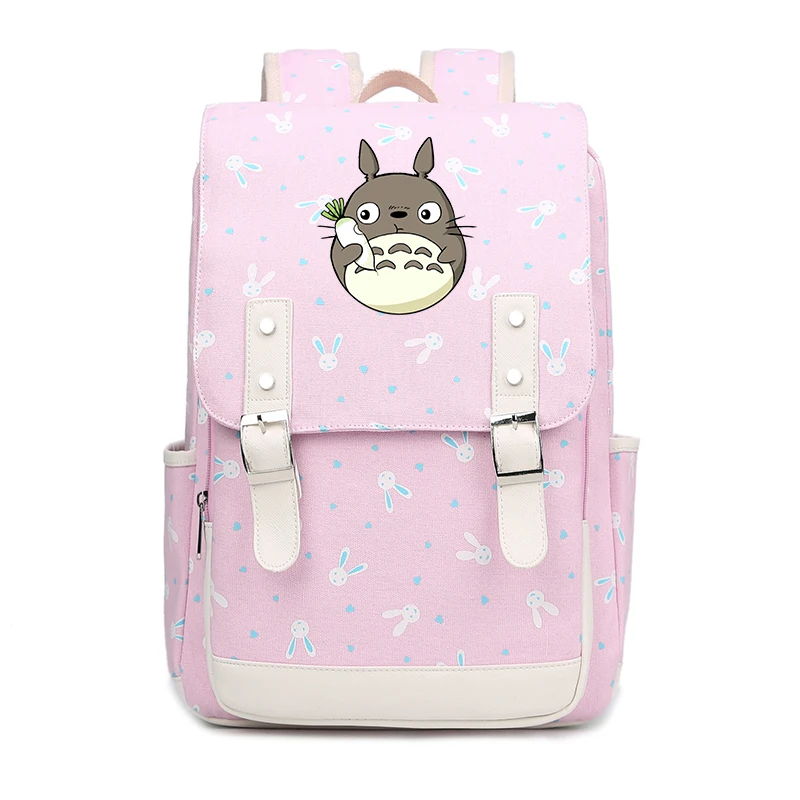Kawaii totoro dibujos animados niños hombro hermosa Mochila para estudiantes niños y niñas Mochila escuela Cosplay Mochila FT