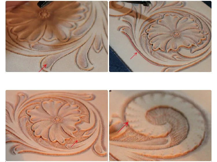Можно выбрать кожаный резной гравировальный DIY ручной пошив из воловьей кожи для кожевенного ремесла Инструменты для печати дубления-sik Emboss