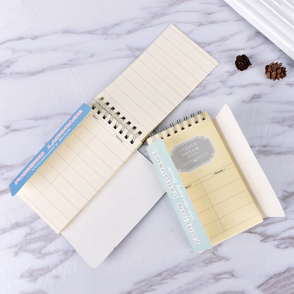 

Vocabulary Words Mini Recite Portable Spiral Notebook Foreign Language Study Books Sketchbook Stationery School Office Supplies