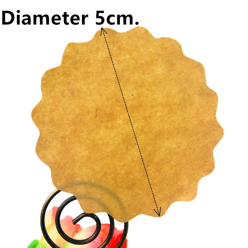 100 шт./лот, новинка, 2 размера на выбор, пустая крафт-печать, наклейка для упаковки, для выпечки, деко, Kawaii, простой стикер для канцелярских товаров, этикетки - Цвет: Diameter 5cm