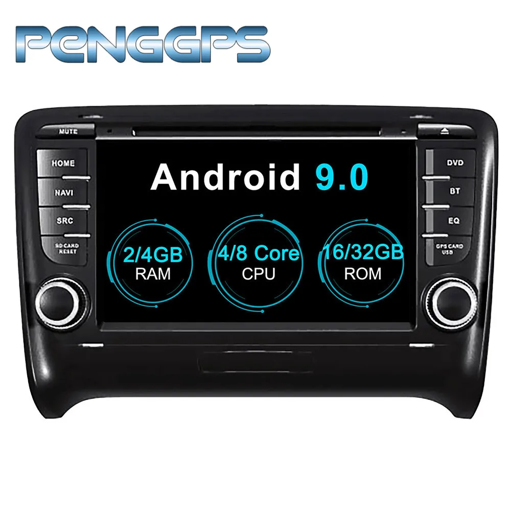 Cheap Car CD DVD Player Android 9.0 Car Radio for AUDI TT 2006-2014 GPS Navigation 8 Core 1024*600 IPS Screen 2Din Multimedia Headunit 3