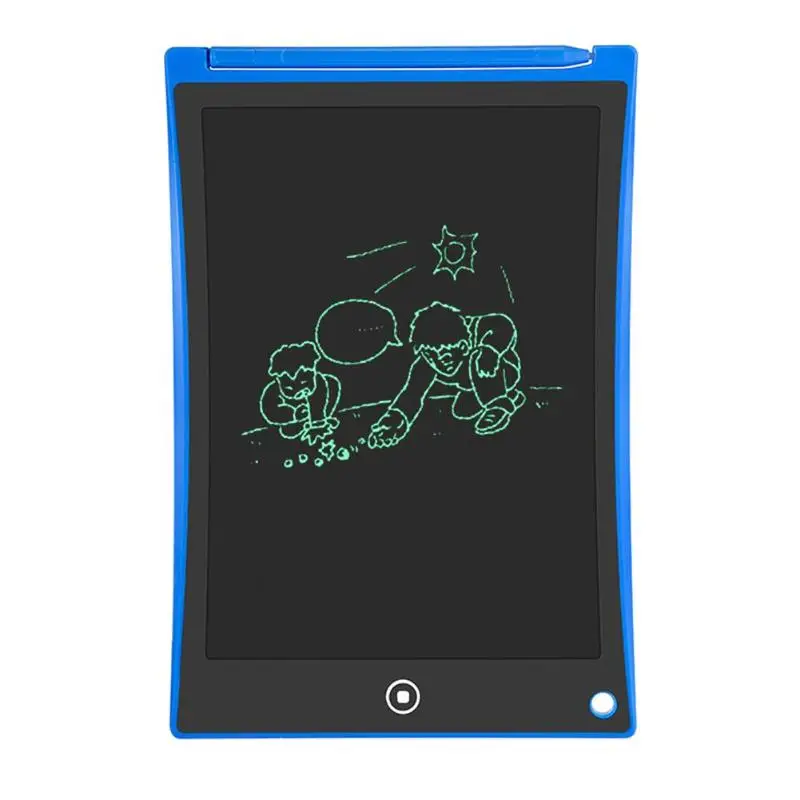 8,5 дюймовый ЖК-цифровой Коврик для планшета ABS рамка drwaing pad с кнопкой стирания рукописный коврик с стилусом для детей подарок - Цвет: Синий
