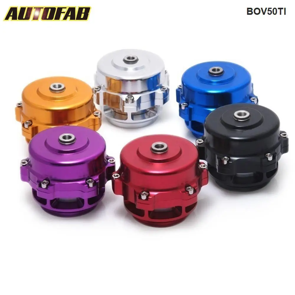 AUTOFAB - Universal Q Aluminum Blow Off Valve BOV 50MM Flange With Logo Jdm Racing Car AF-BOV50TI