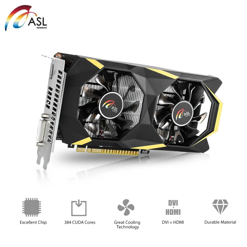Aliexpress.com : Buy ASL GT1030 D5 Graphics Card Dual fan
