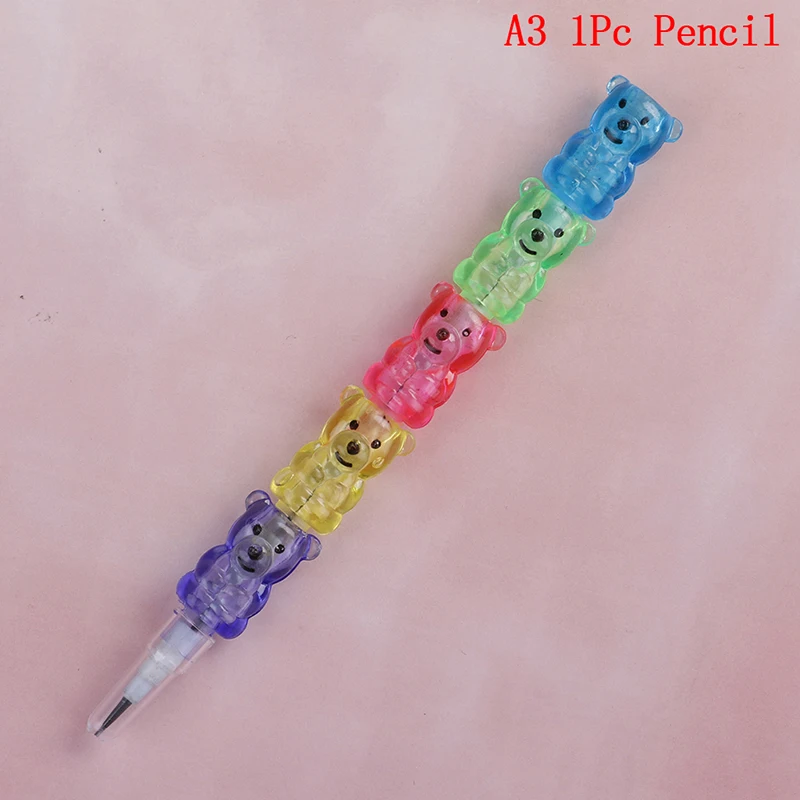 Новые подробности о новых 5/7 цветов милые укладчик замены улыбающееся лицо цветные карандаши для рисования детей подарок - Цвет: A3
