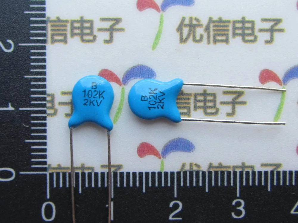 

40pcs High Voltage Ceramic Capacitors 2KV 2000V 1NF 102 10% dip capacitors ceramic 1NF