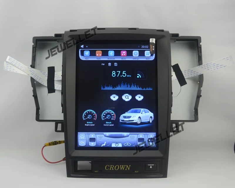 Flash Deal 10.4" tesla style vertical screen Quad core Android 6.0 Car stereo GPS navigation for Toyota Crown 2003-2008 11