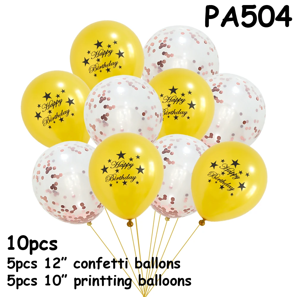 balloons happy birthday letters Confetti Balloons Party Decorations Kids balloons with inscriptions inflatable Birthday Ball - Цвет: PA504