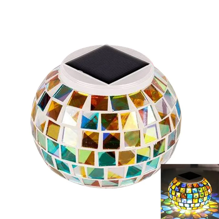 Солнечный мозаичный стеклянный шар садовый светильник s Красочные меняющиеся Дворовые балконные лампы водонепроницаемый внутренний наружный светильник- M25 - Испускаемый цвет: Style 4