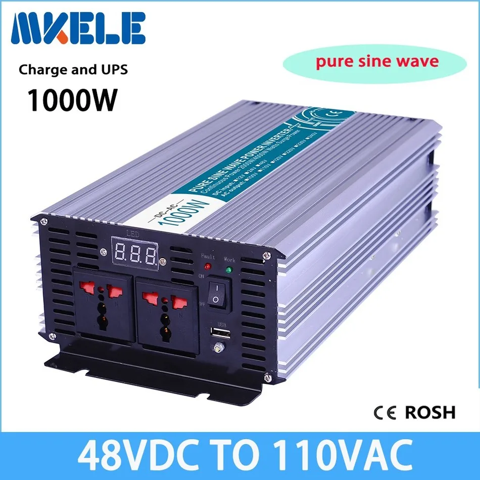 MKP1000-481-C pure sine wave 48v to 110v 1000w UPS inverter off grid solar voltage converter with charger and | Обустройство дома